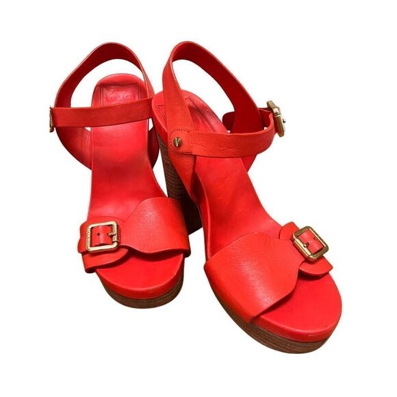 Tory Burch Tatum Nectarine Platform Heels Women’s 7.5 US - Picture 11 of 16